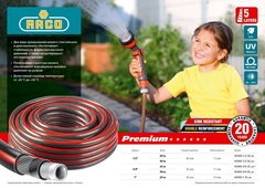 RACO PREMIUM, 1/2″, 50 м, 40 атм, пятислойный, усиленный двумя слоями армирования, поливочный шланг (40300-1/2-50)