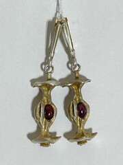 Огрызок (серьги из серебра)