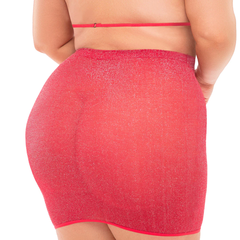 Эротический комплект Size+ из 2 предметов Pink Lipstick 23089X_Красный