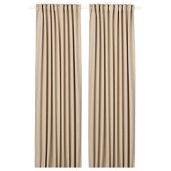 Комплект штор IKEA ANNAKAJSA (АННАКАЙСА), Бежевый, 145x250 см, 2 шт