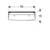 Geberit Option Basic 500.258.00.1 Зеркальный шкаф с подсветкой, две двери, 56x67.5x14см