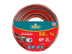 RACO PREMIUM, 1/2″, 50 м, 40 атм, пятислойный, усиленный двумя слоями армирования, поливочный шланг (40300-1/2-50)