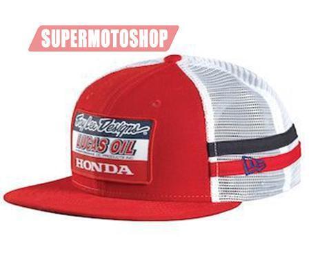 Бейсболка Honda Troy Lee Designs Lucas Oil красный/белый