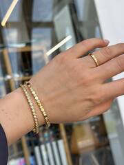 Браслет тонкий BEE Chaumet BEE white/yellow VGOLD