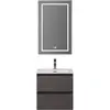 BelBagno KRAFT 39-500/390-2C-SO-GSO База под раковину подвесная с фрезерованными ручк. по всей дл. фасада с 2 выкатн. ящ.,Темно-Серый Мат.,500x395x500