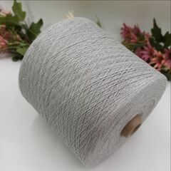 Cotton Sequin One 100% хлопок, пайетка 1мм 1000м/100гр 001 Серый+серебро