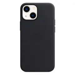 Кожаный чехол с поддержкой MagSafe Apple Leather Case для iPhone 13 mini, Midnight (Темная ночь)