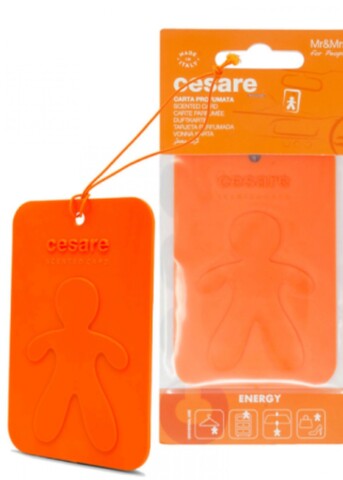 Mr&Mrs Fragrance Аромакарточка для автомобиля CESARE CARD оранжевый ENERGY Энергия