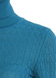 Водолазка из шерсти и вискозы. Цвет бежевый/изумруд M MISSONI