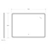 Cezares Duet CZR-SPC-DUET-1100-800-LED-TCH Зеркало с подсветкой, цвет: белый