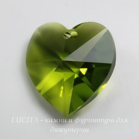 6202/6228 Подвеска Сваровски Сердечко Olivine (18х17,5 мм ) ()