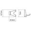 WasserKRAFT Lopau K-6023D Крючок, цвет: хром