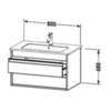Duravit Ketho KT642904343 База под раковину, 2 выдв.ящика, 480x800x475мм цвет базальт матовый