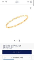 Браслет тонкий BEE Chaumet BEE white/yellow VGOLD