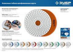 ЗУБР 100 мм, №2000, сухое шлифование, алмазный гибкий шлифовальный круг АГШК, Профессионал (29868-2000)