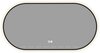 Aquanet 367657 Зеркало Контур овал 600х1200 LED ТХ, антипар, цв. черный (367657)