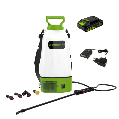 Опрыскиватель аккумуляторный Greenworks BPS2410, 24V, 10 л, c 1хАКБ 4Ач и ЗУ (BPS2410UB)