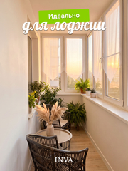 Тюль уголок на липучке 120х56 см на кухню балкон 2 шт.