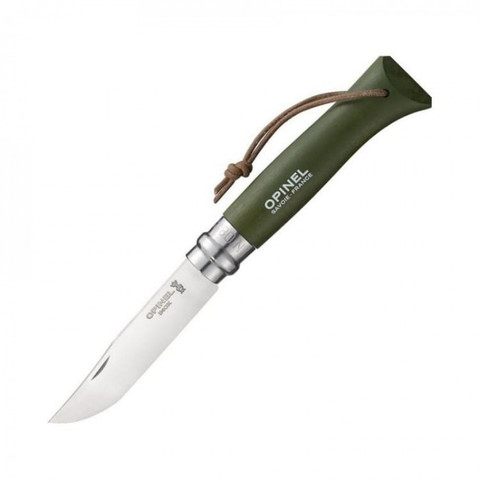 Нож Opinel №8 Trekking, нержавеющая сталь, хаки, блистер