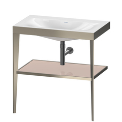 Duravit XViu XV4715NB110 Консоль напольная, 850x800x480мм с полкой, с раковиной без перелива, без отв., цвет: champagne matt/crome фото