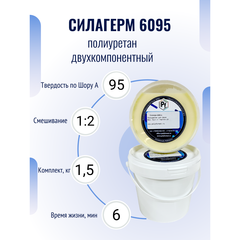 Полиуретан для форм и изделий Силагерм 6095 (комплект 1,5 кг)