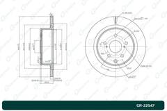 Диск тормозной G-brake  GR-22547