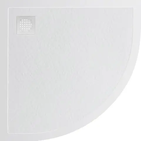 BelBagno TRAY-MR-UNO-R-80-550-35-W-BO Поддон из искусственного мрамора в комплекте с сифоном с белой матовой декоративной накладкой