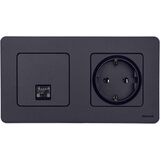 Розетка компьютерная RJ45 категория 5e UTP - Legrand Inspiria - антрацит — фото 10