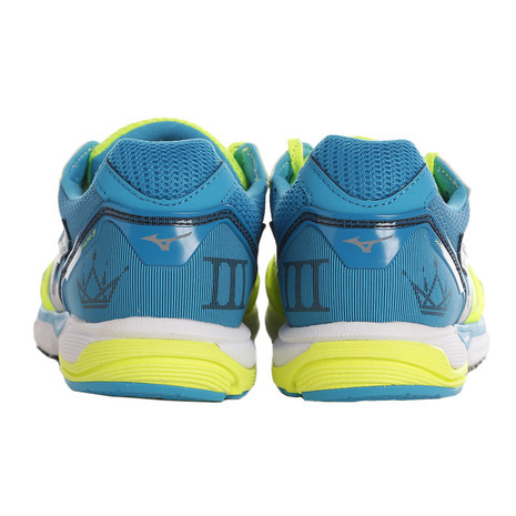 Mizuno Wave Emperor 3 кроссовки для бега мужские желтые-голубые - 5