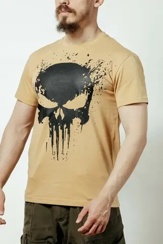 Футболка мужская MILGEAR, Каратель, цвет Песочный