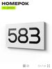 Номер на дверь 583, табличка на дверь для офиса, квартиры, кабинета, аудитории, склада, белая 120х70 мм, Айдентика Технолоджи