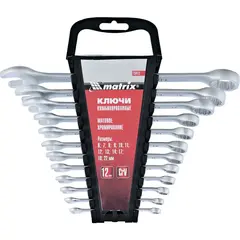 Набор ключей комбинированных, 6-22 мм, 12 шт., CrV MATRIX 15412