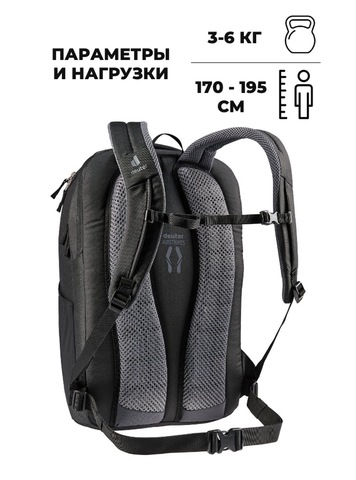 Картинка рюкзак городской Deuter Giga 28 black - 5