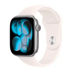 Умные часы Apple Watch Series 11 GPS, 46mm, Space Gray Aluminium Case with Light Blush Sport Band, M/L