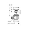 Hansgrohe 50107000 Донный клапан Push-Open