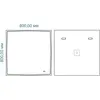 Art&Max Firenze AM-FIR-800-800-DS-F-H Зеркало с подсветкой, цвет: белый