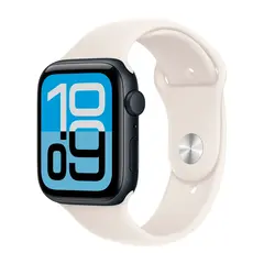Умные часы Apple Watch SE 3 (2025) GPS, 44mm, Midnight Aluminium Case with Starlight Sport Band, S/M