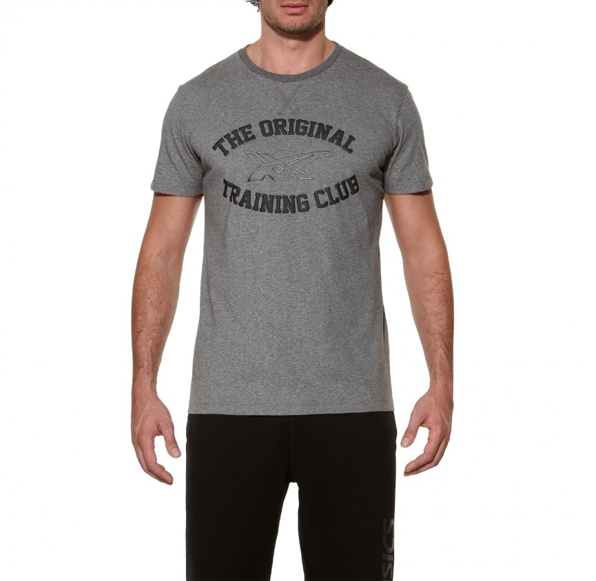 Футболка Asics Graphic SS Top мужская серая - 2