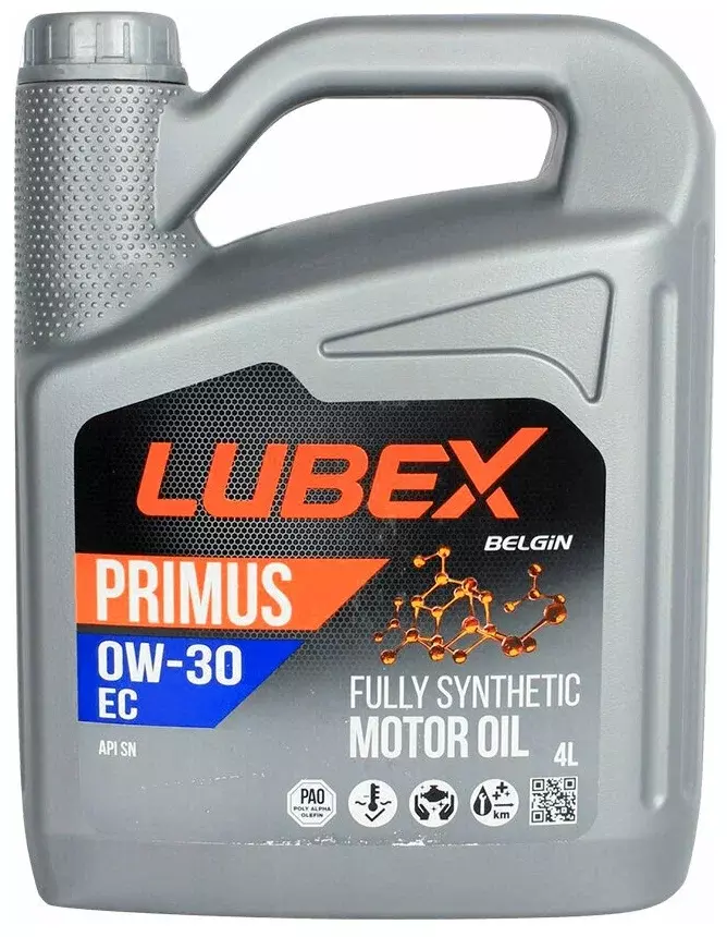 Моторное масло LUBEX PRIMUS EC 0W-30 синтетическое 4л