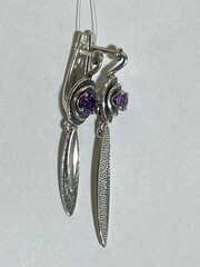 Полла (серьги из серебра)