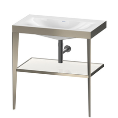 Duravit XViu XV4715NB185 Консоль напольная, 850x800x480мм с полкой, с раковиной без перелива, без отв., цвет: champagne matt/white high gloss lacquer фото