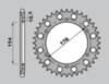 PBR Звезда задняя 4434.43 530 черная (аналоги JTR1340.43) VFR 800 02-09 VFR 800X 11-14
