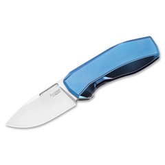 Фото Складной нож LionSteel N.ONE, сталь MagnaCut, рукоять титан, голубой