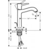 Hansgrohe Metropol 31302000 Смеситель для раковины однорычажный с донным клапаном