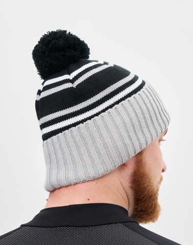 Лыжная шапка Nordski Severe black-grey-white