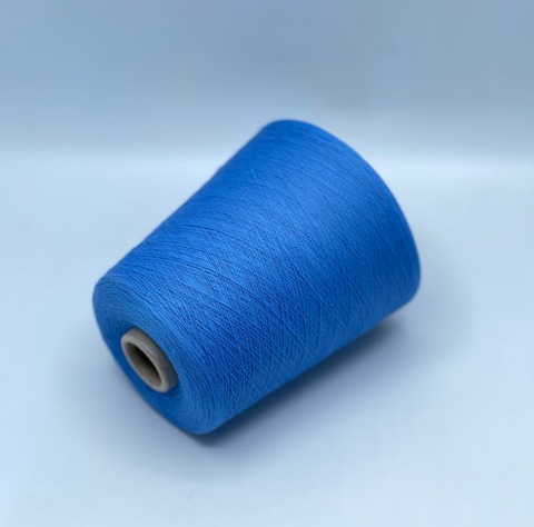 Бобинная пряжа,Cotton, 2540м. 100%Хлопок, Голубой(887), 39254