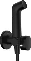 Комплект для гигиенического душа встроенный Hansgrohe Bidette 1jet S со шлангом и держателем, черный