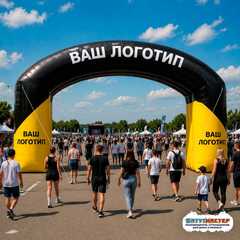 Надувная арка полноцветная печать «Ваш бренд», 13×3×7 м