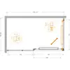 Cezares LUX-AH-FS-11-140/80-C-GM Душевой уголок