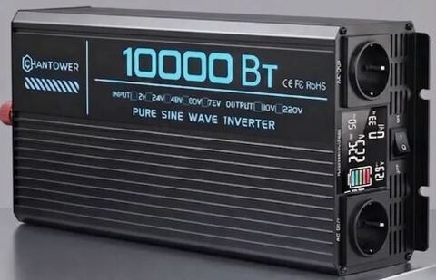 Инвертор автомобильный, 10000 Вт инвертор чистой синусоидальной волны，12 В, 220 В，Преобразователь напряжения